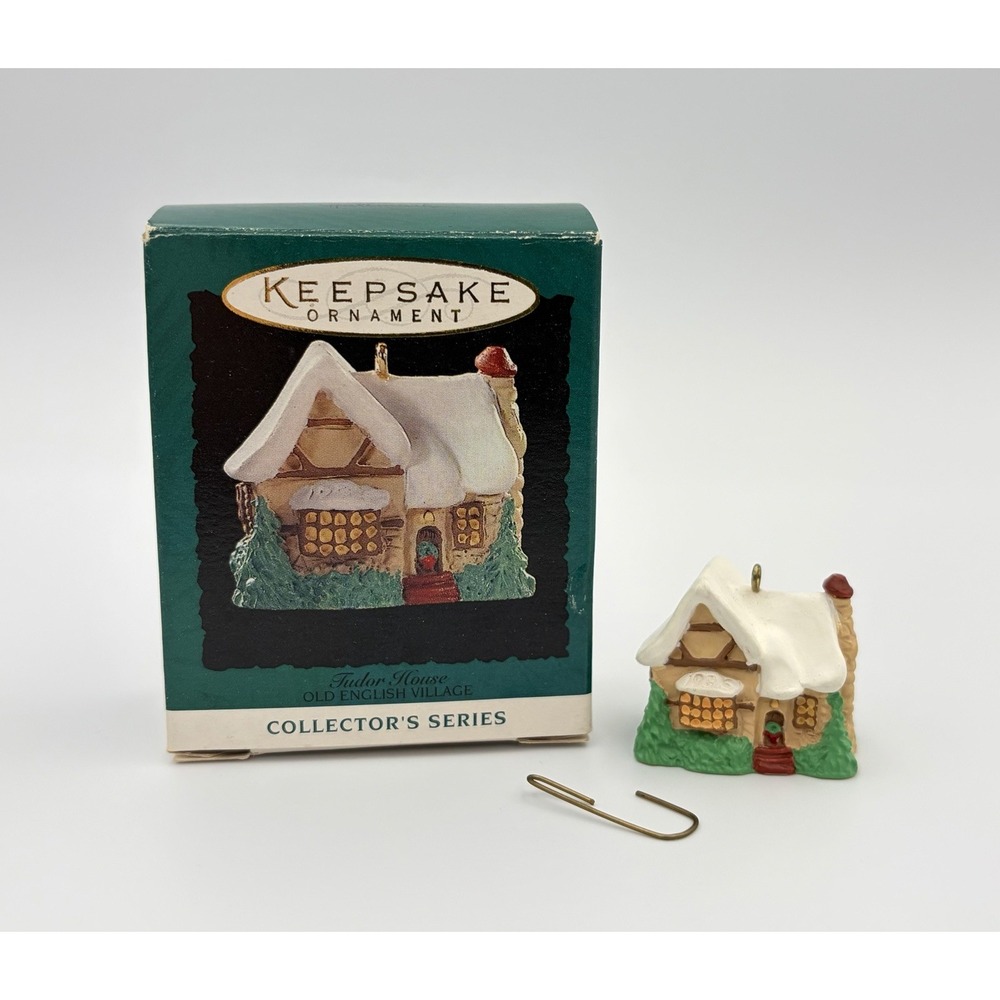 1995 Hallmark Keepsake Ornament Tudor House Old English Village 8 Miniature VTG